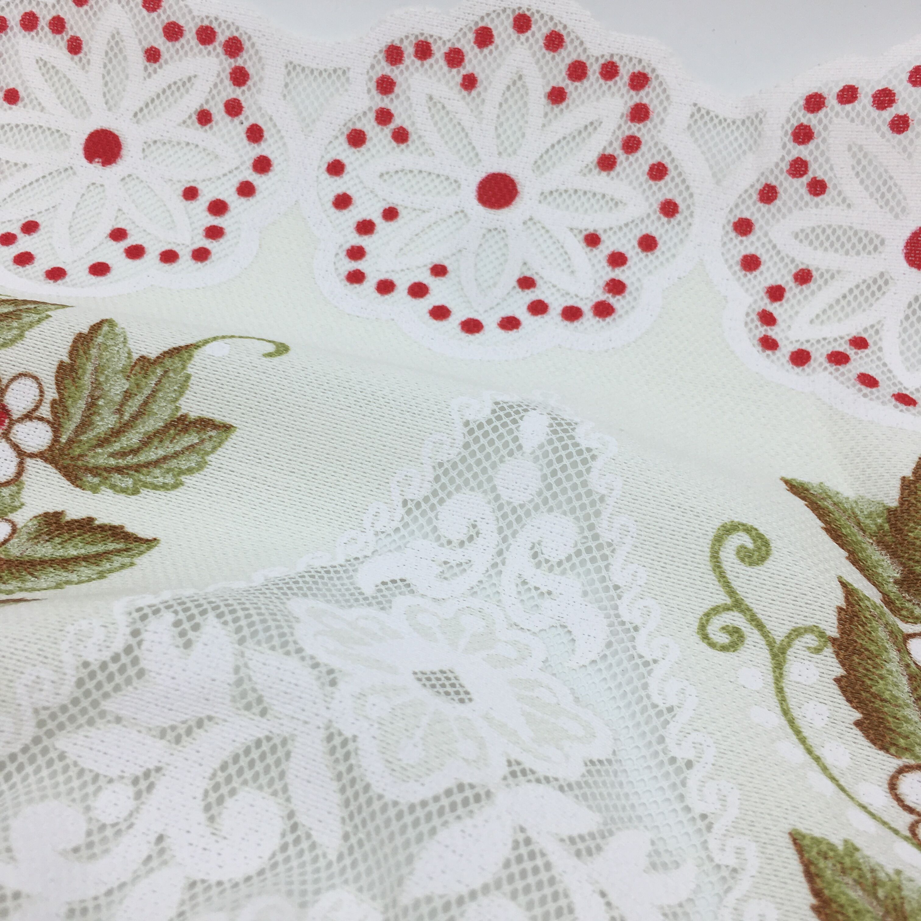 Nappe vintage ovale décor floral ses 8 serviettes