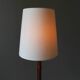 Vintage floor lamp with bamboo-style leather base