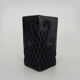Vase Dona Rosa Oaxaca Mexico black openwork. Mexican folk art. Year 70