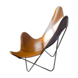 Butterfly AA armchair chrome/leather