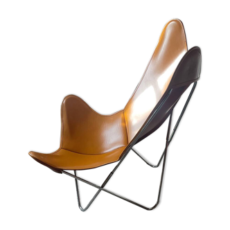 Butterfly AA armchair chrome/leather