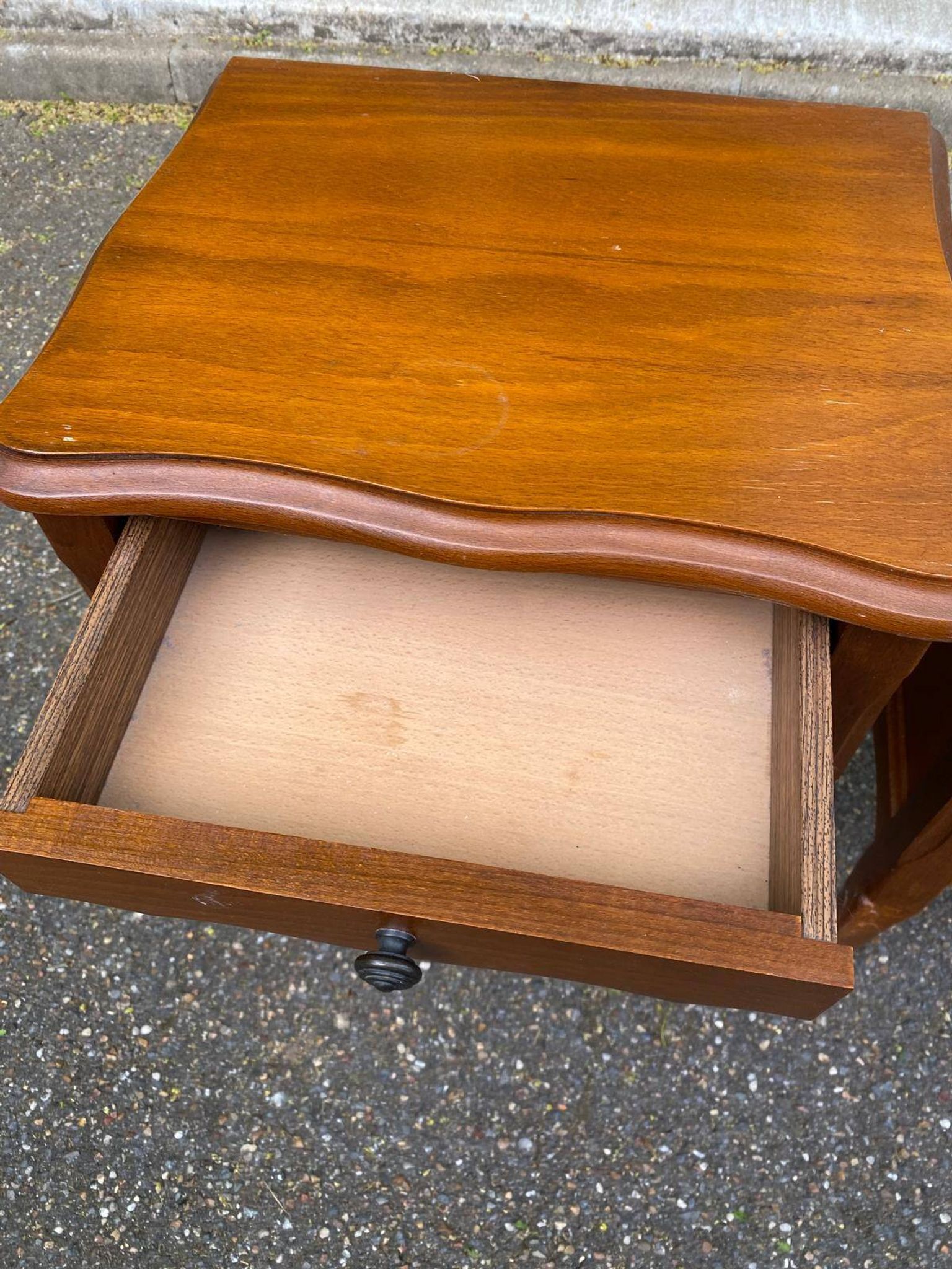 2 Louis XV bedside tables in cherry wood from 1950.