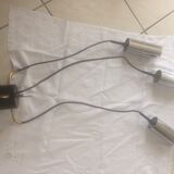 Suspension 3 lights 1970s in stainless steel