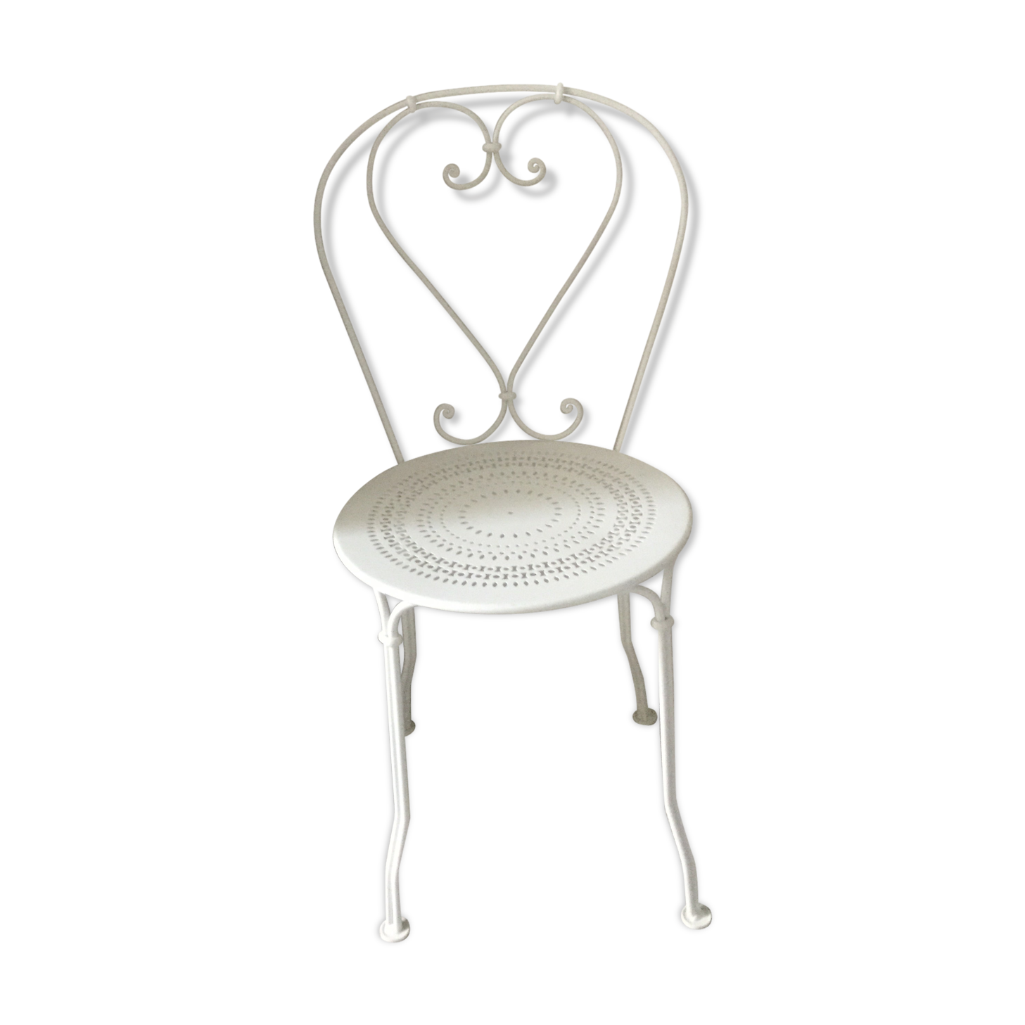 White metal chair