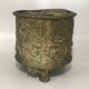 Antique Napoleon III Brass Planter with Embossed Hunting Scene Decor