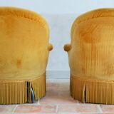 Velvet toad armchairs