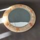 Miroir en résine 1960 avec inclusion de crustacés.