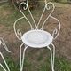 Set of 4 wrought iron garden chairs