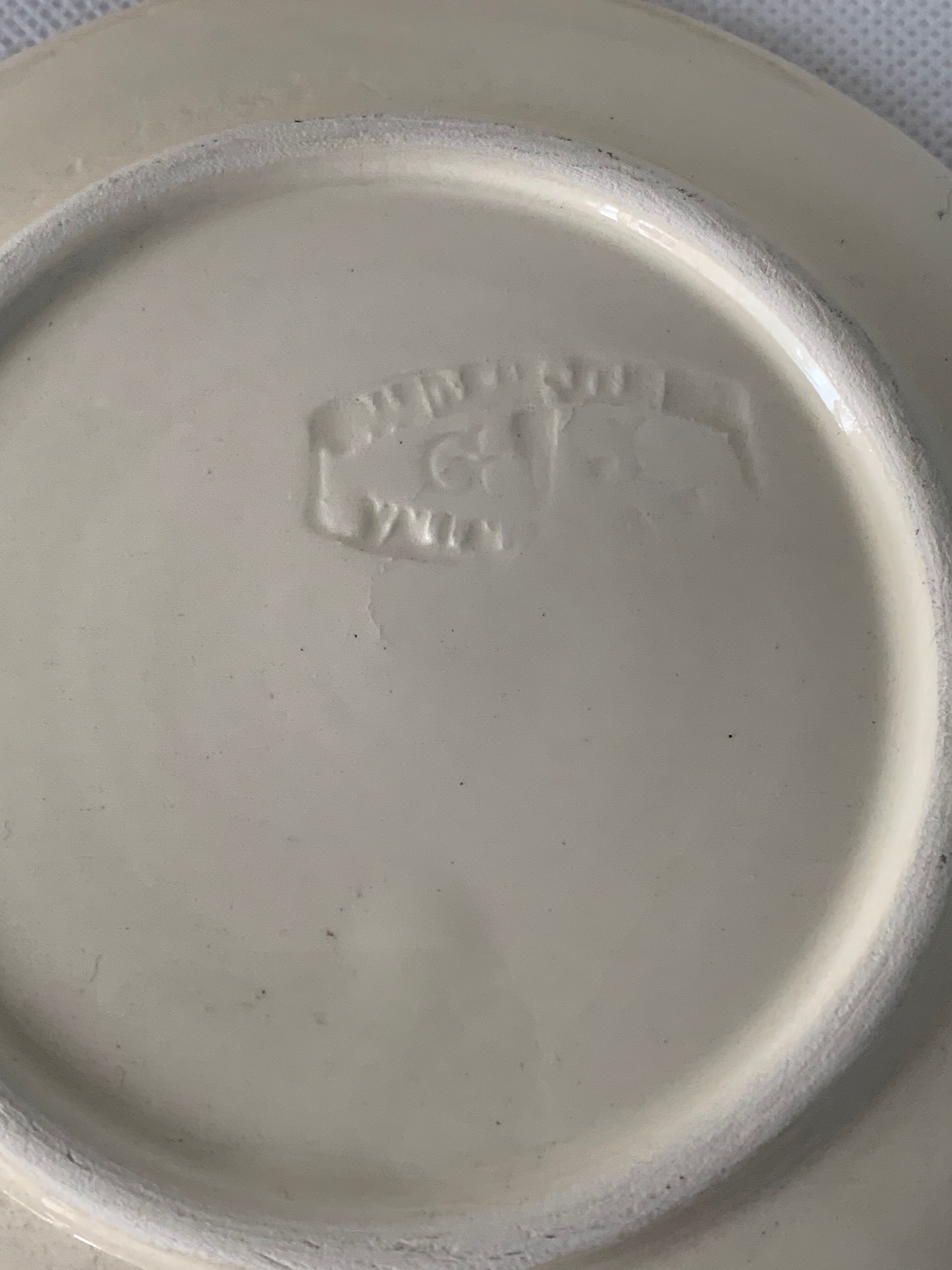 4 coffee cups and 4 sub cups zoomorphic ceramic animals Grandjean Jourdan Vallauris 1950