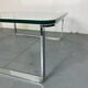 Table basse moderniste suisse en chrome, acier et verre de Strässle, années 1970