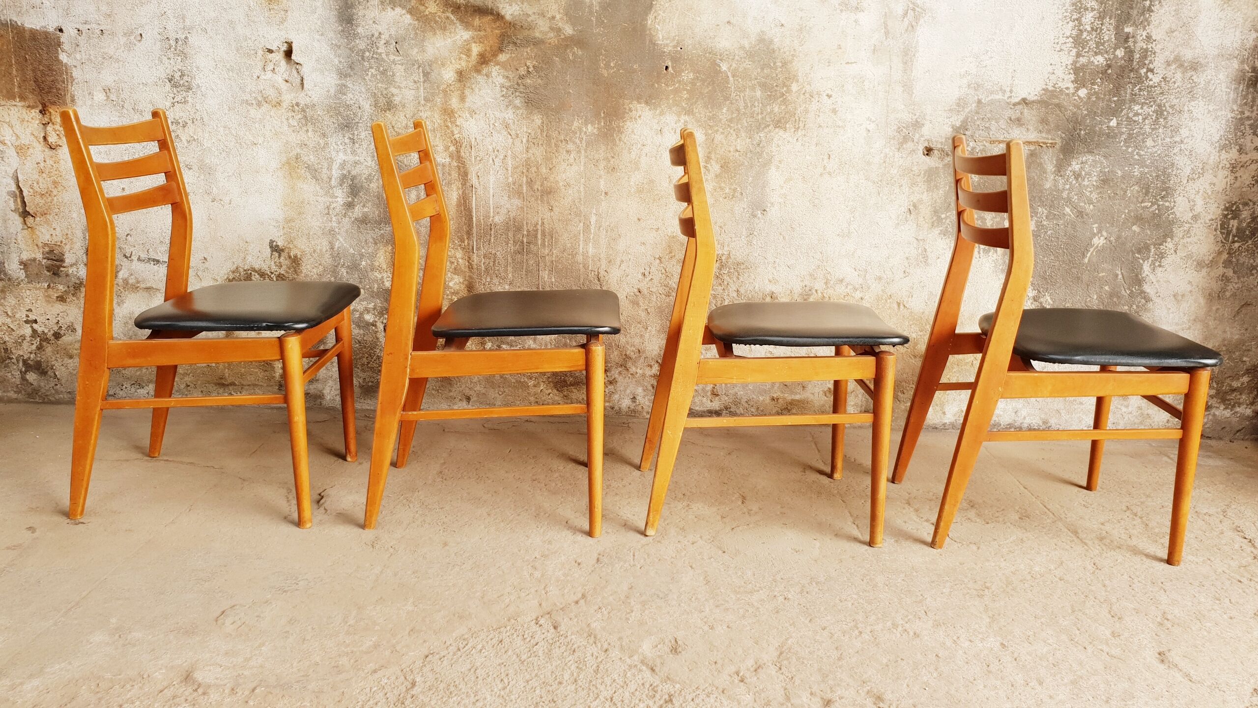Set de 4 chaises scandinave vintage