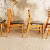 Set de 4 chaises scandinave vintage