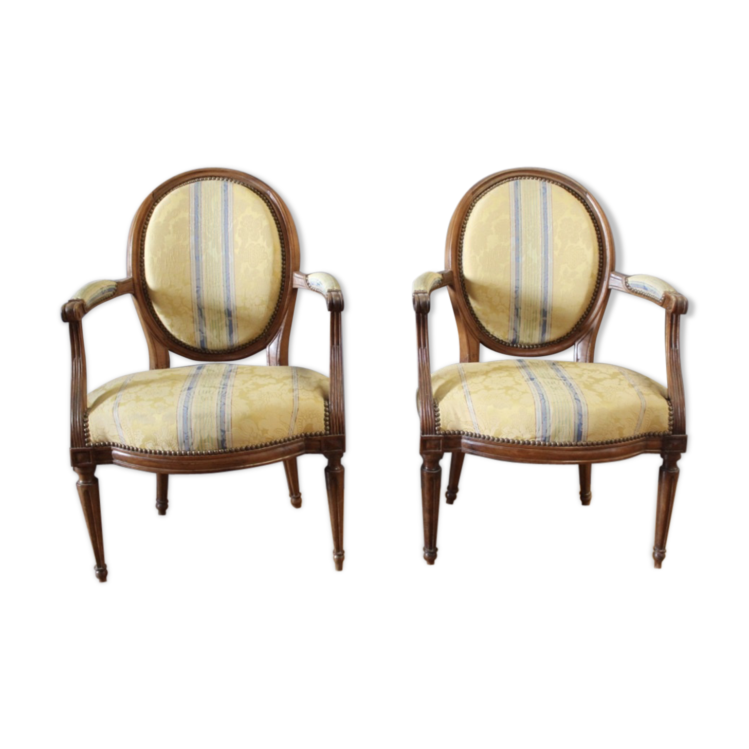 Pair of Louis XVI period armchairs
