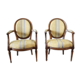 Pair of Louis XVI period armchairs