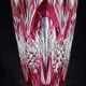 Val Saint Lambert vase in cut ruby double crystal – circa 1920-1950