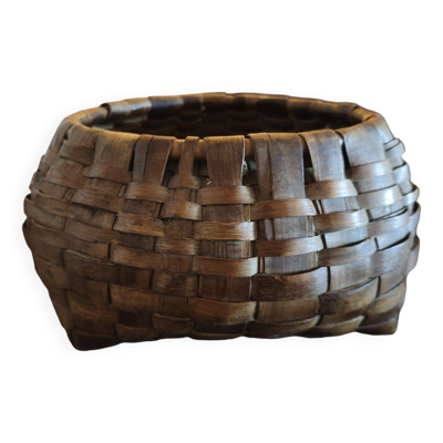 Corbeille en bois tressé - Années 1930/1940