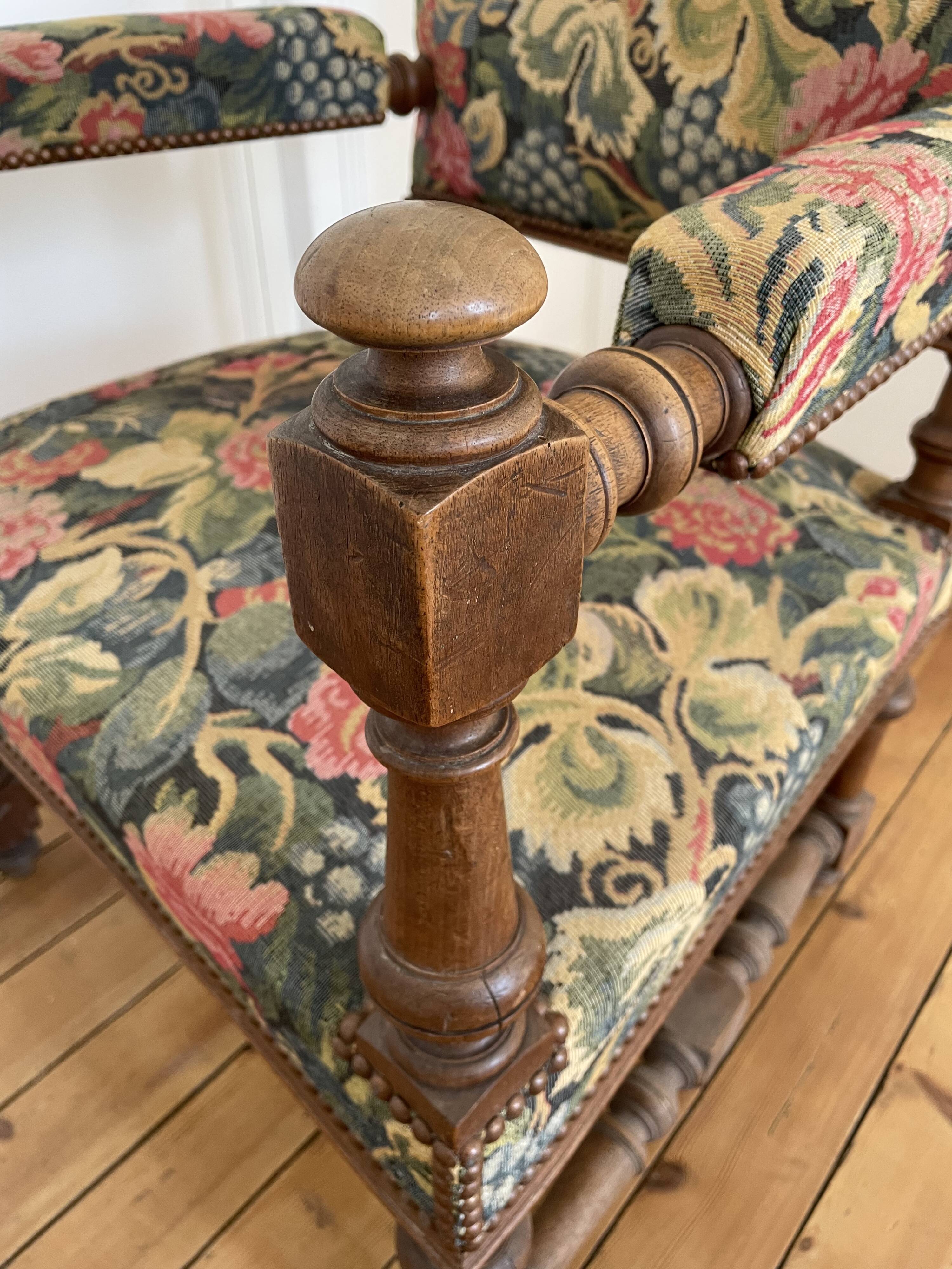 Pair of Louis XIII armchairs