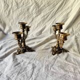 Pair of vintage brass candlesticks - Made in Italy