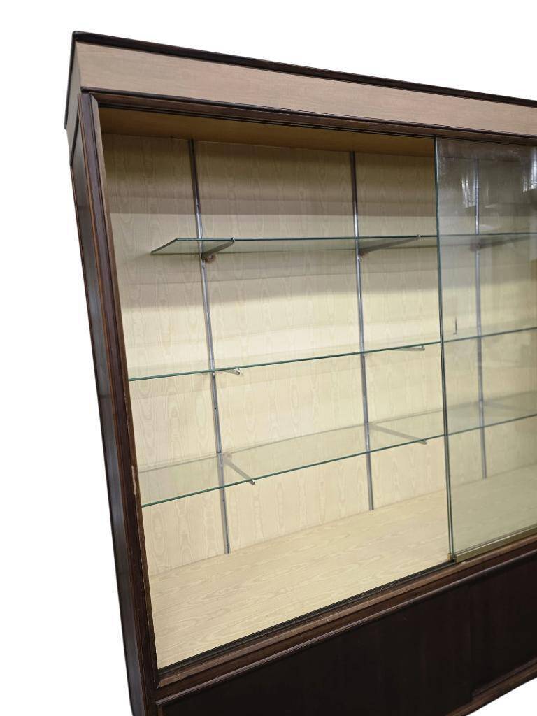 XL vintage wooden display cabinet / sideboard / wall cupboard