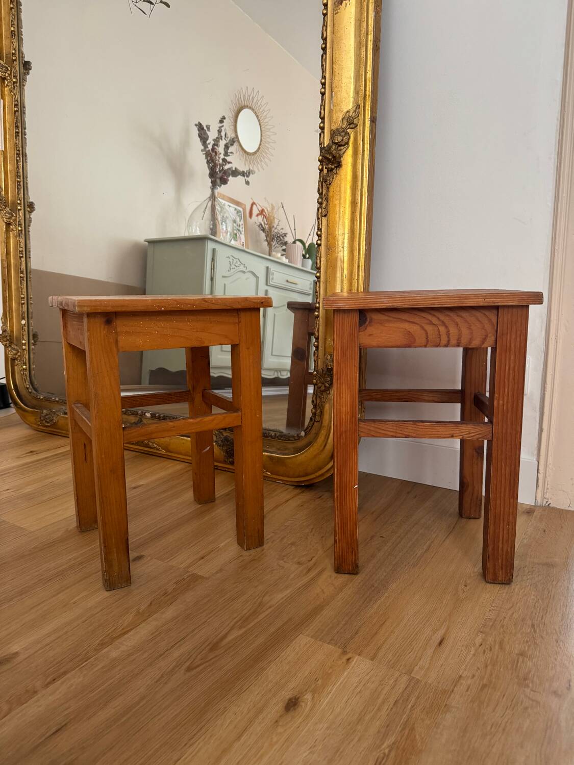 Paire de tabourets scandinave vintage