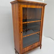 Biedermeier Display Cabinet in Cherry Veneer, Ash Burl, Austria, 1820s