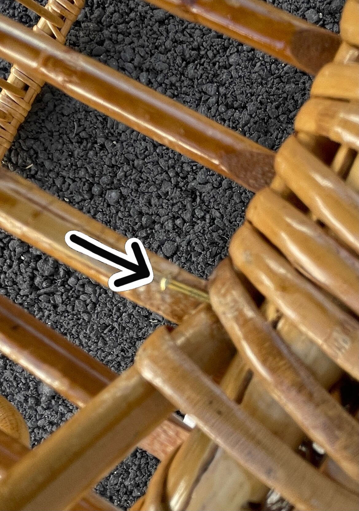 Armchair child wicker shell 70s