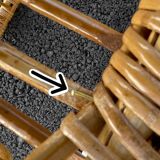 Armchair child wicker shell 70s