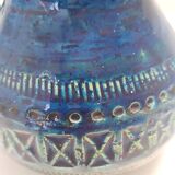 Handmade Rimini Blue Lacquered Ceramic Jug by Aldo Londi for Bitossi, Italy