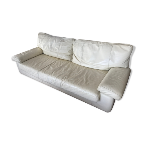 Steiner Ivory Leather Sofa Selency Steiner Ivory Leather Sofa Selency, Ivory Leather Sofa