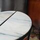 Pair of side tables half sphere marble 1970