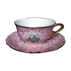 Lunch cup and sub-cup of Italian porcelain