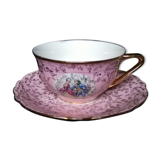 Lunch cup and sub-cup of Italian porcelain