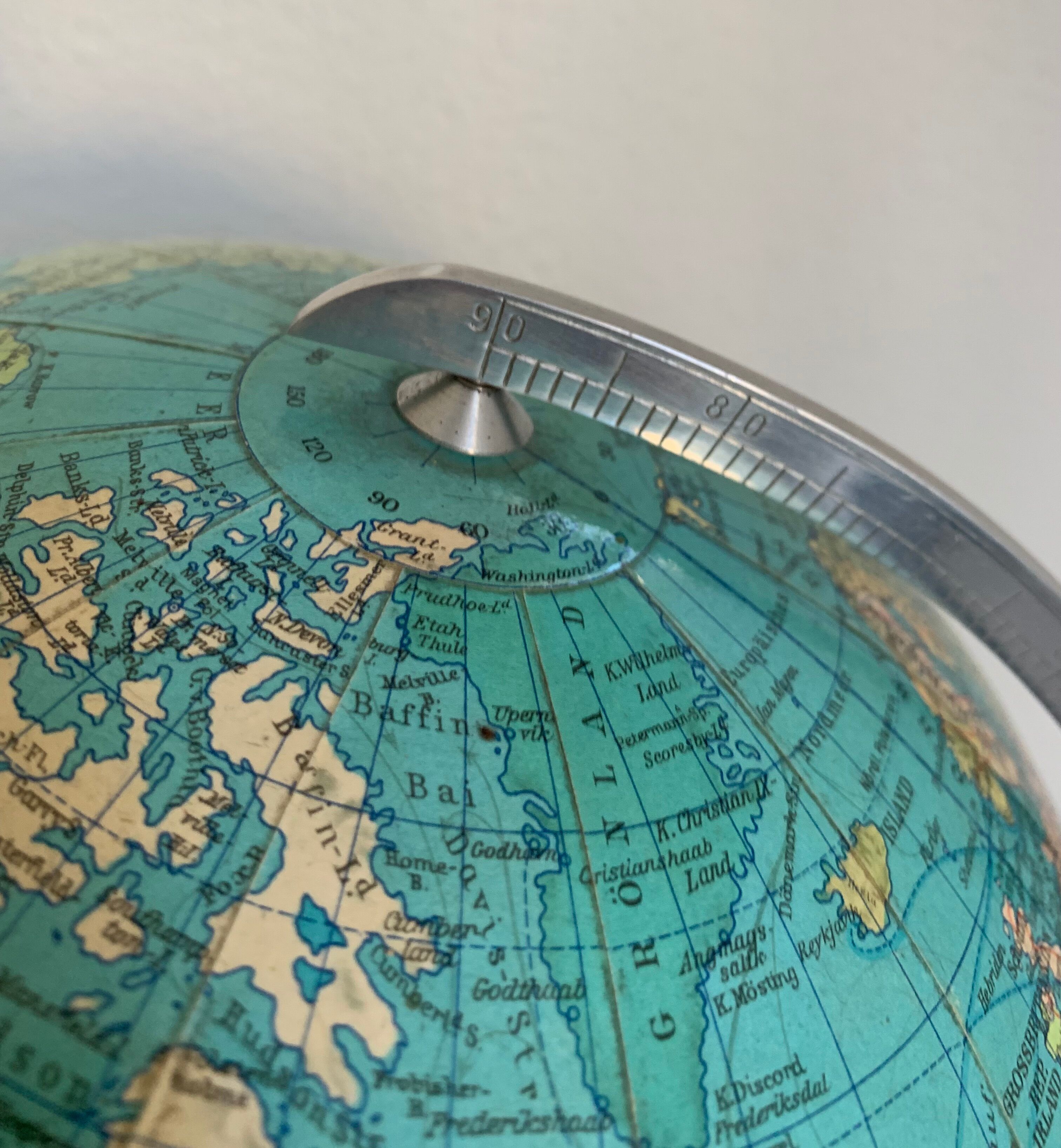 Vintage globe 1960 German glass Columbus duo - 34 cm