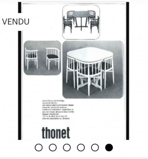 Series of 4 chairs Thonet 1960