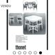 Series of 4 chairs Thonet 1960