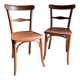 Paire de chaises bistrot en bois signées Thonet, années 1940
