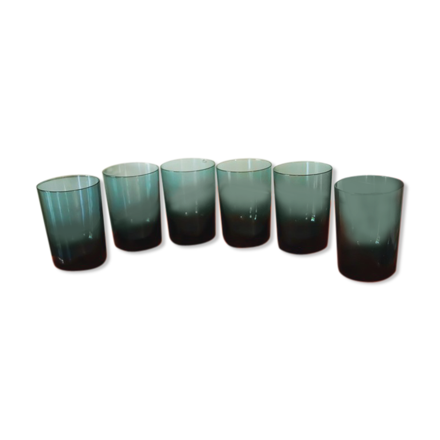 Lemonade glasses with magnetized tray, 70s' vintage