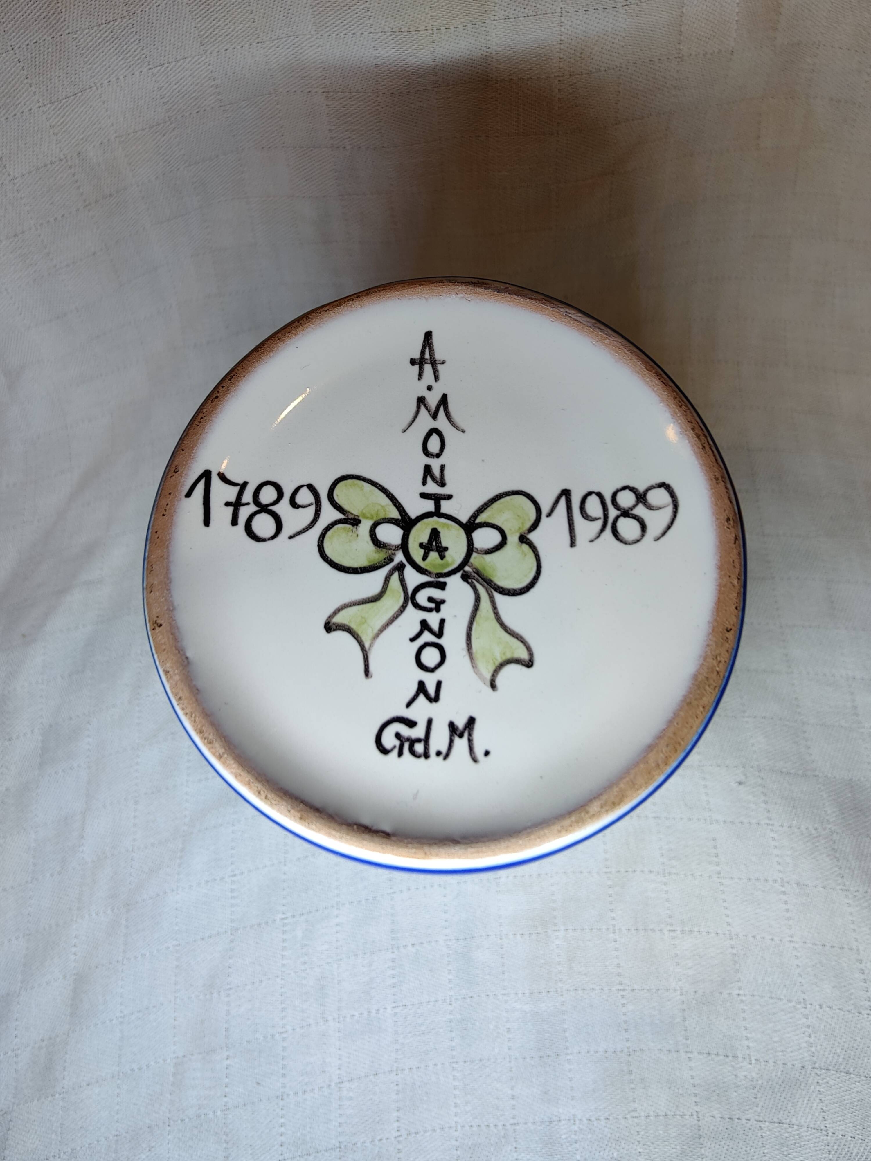 Nevers Montagnon earthenware cup commemorating the Revolution