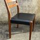 Quatre chaises teck et sky noir, esprit scandinave, vintage, années 60