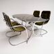 Set of 4 chrome wire chairs by Gastone Rinaldi for Rima, 1960s