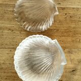 Set of plates scallops in glass