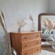 Commode en rotin vintage