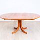 1970s solid teak dining table with Scandinavian design.
