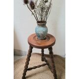 Tripod stool with turned legs