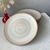 Assiettes Niderviller modèle Pierre d’allure moderniste - décor main