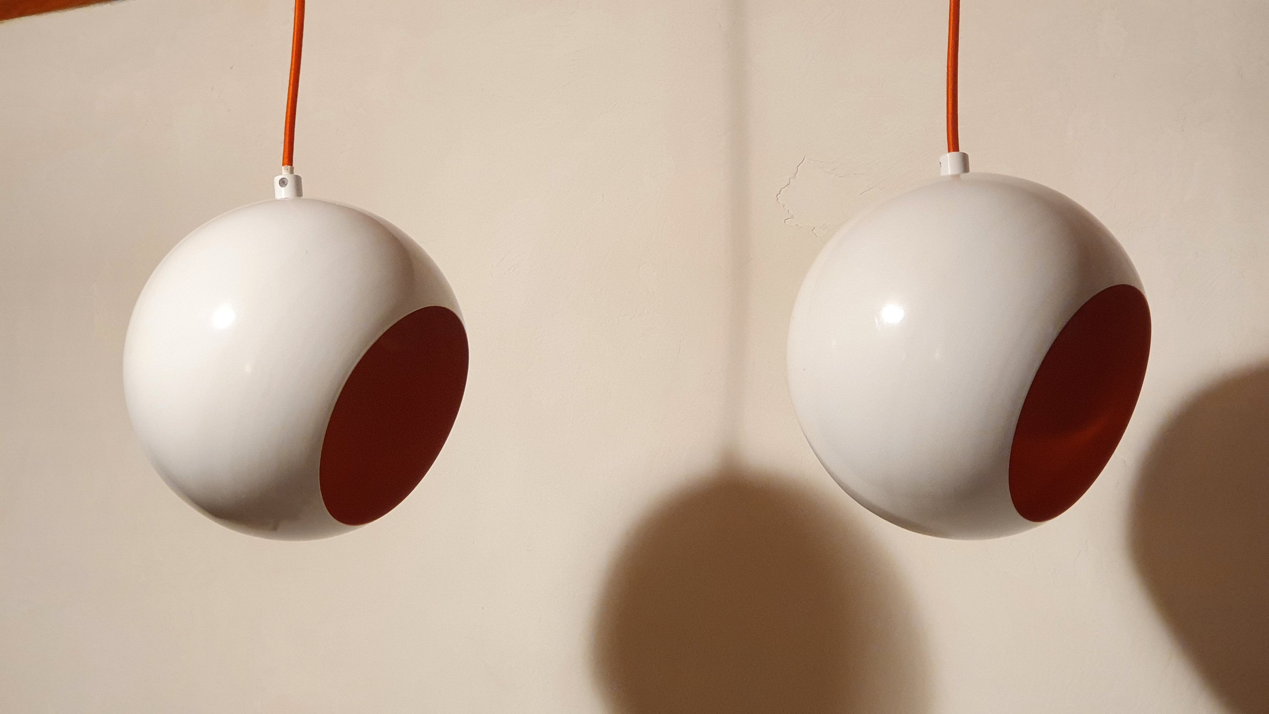 Pendant lamps vintage 70s balls design Mathias
