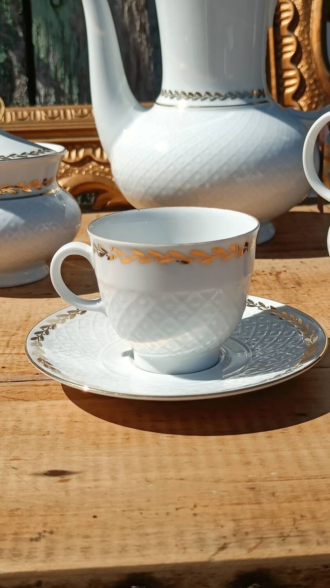 Vintage coffee service in porcelain Seltmann Weiden Bavaria –