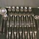 Silver metal housewife signed Christofle spoons and forks
