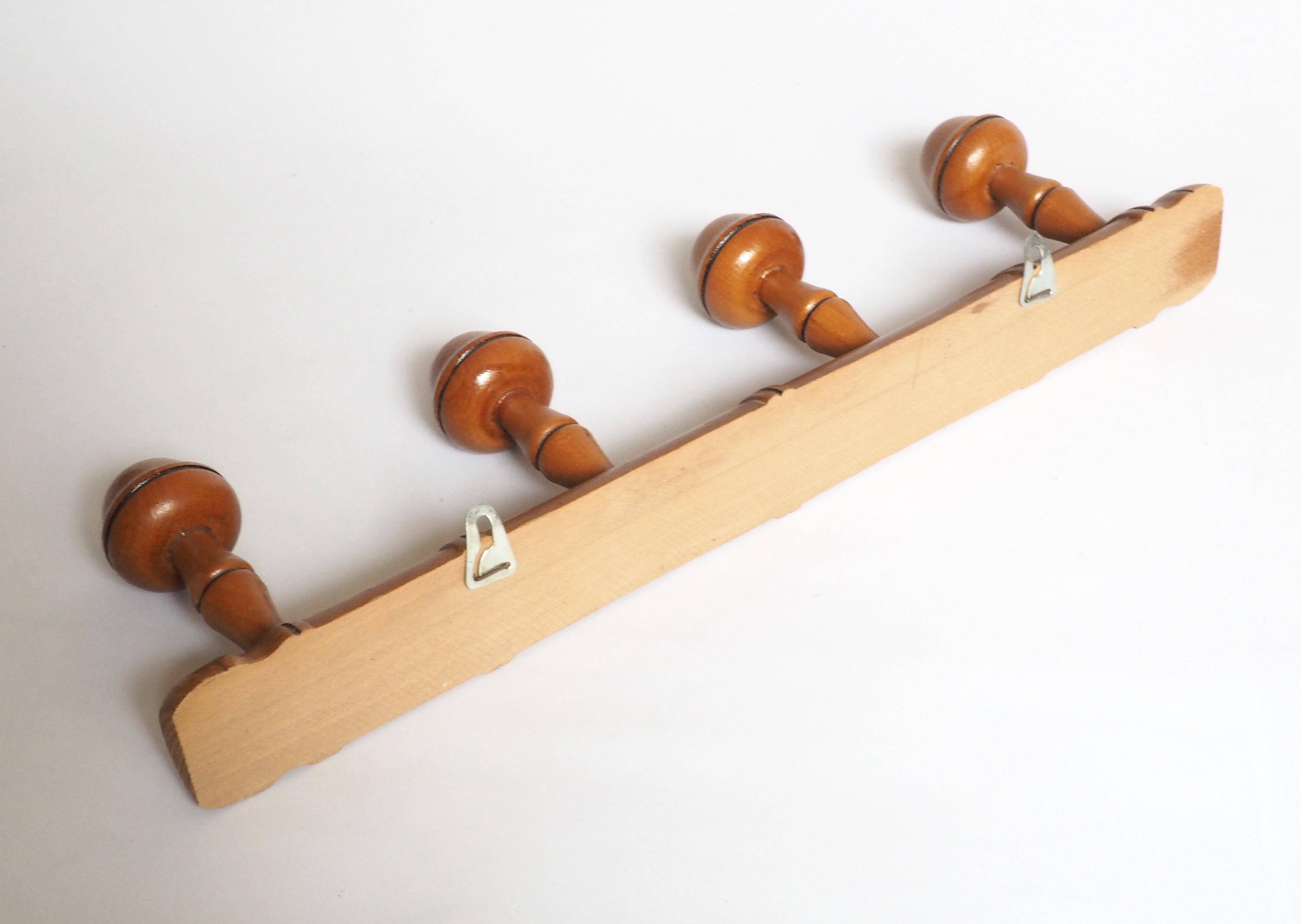 Wooden coat rack