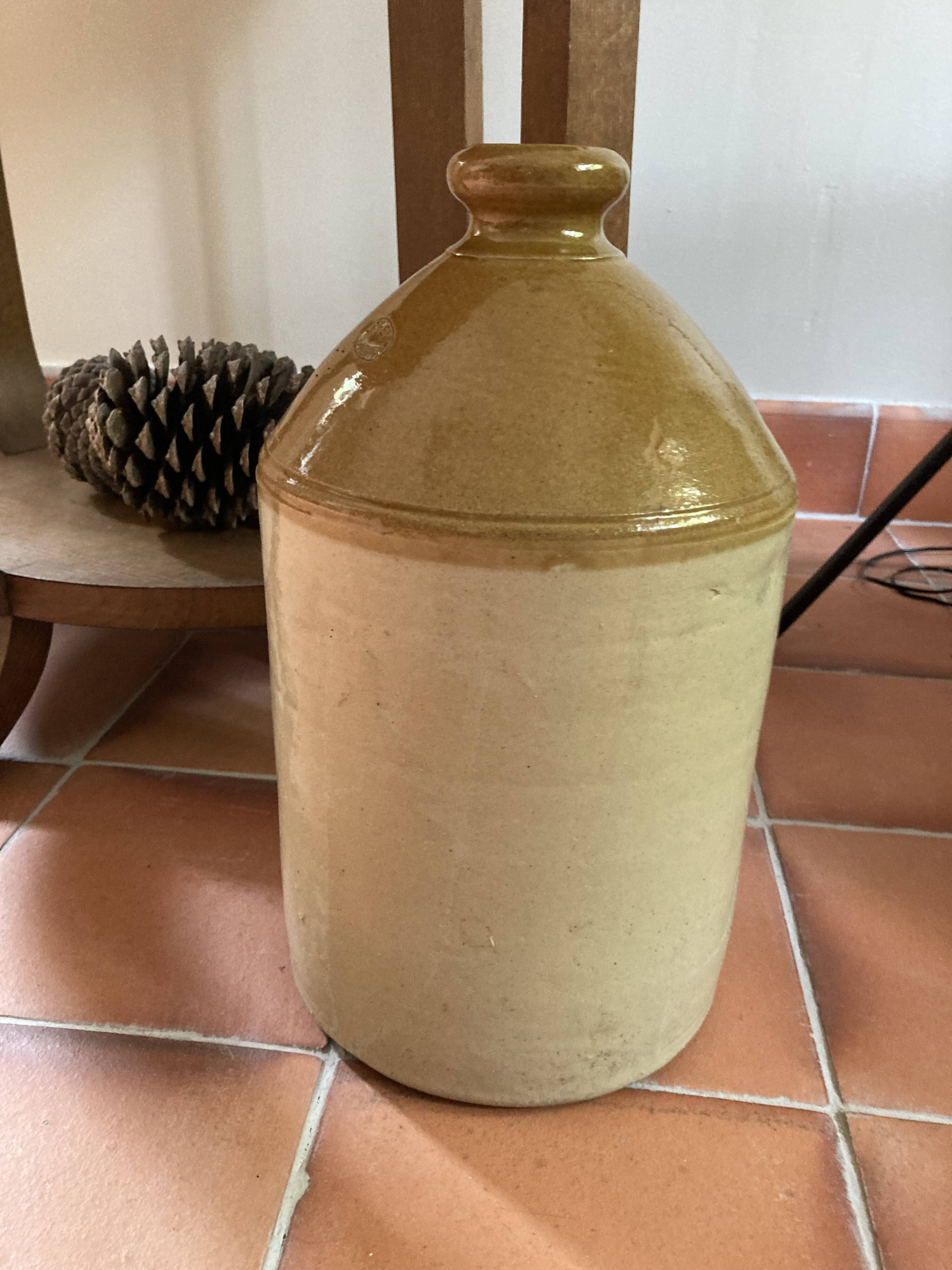 Large glazed stoneware bottle -SRD Skey Tamworth - Rum jug